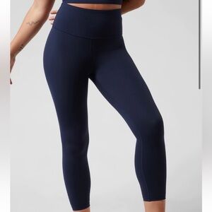 Athleta Elation ultra high rise 7/8 leggings, navy blue